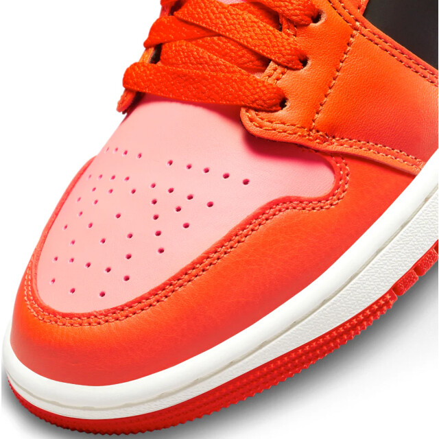 Nike unisex air jordan 1 mid se sneakers multicolour/oranje/rood/zwart maat DM3381-600 large