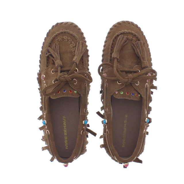 Miss Behave Fosca dames loafer | maat: | kleur: | dames loafers | materiaal: suède 111201 large