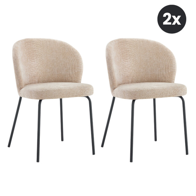 Multifurn 2x eetkamerstoel lio zand 3501593 large