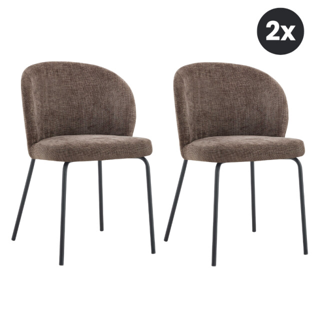 Multifurn 2x eetkamerstoel lio choco donker 3501614 large