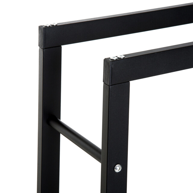 4goodz Houtopslag brandhoutrek 100 kg staal 25x40x100 cm - 3522374 large