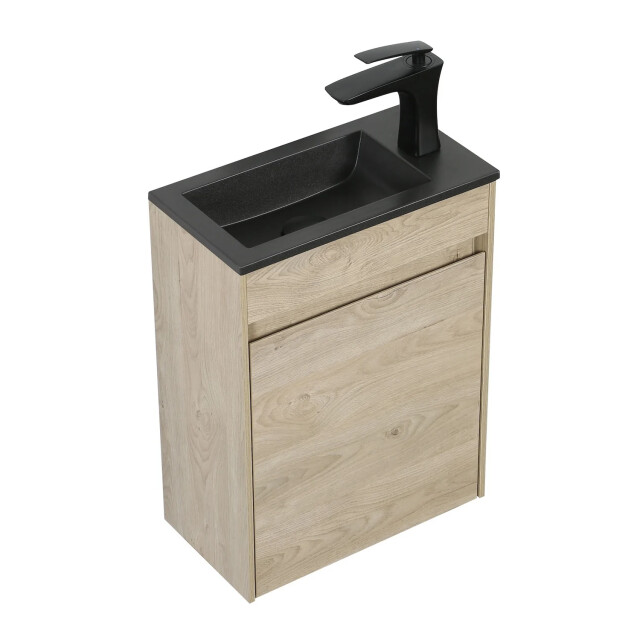 Badplaats Toiletmeubel sinta 40 x 22 cm kastanje fonteinmeubel met 3524151 large