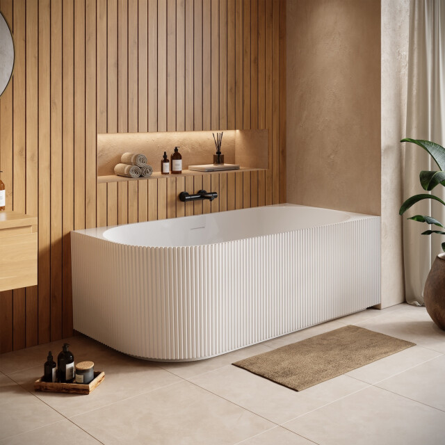 Badplaats Ligbad havana 170 x 80 x 58 cm half vrijstaand bad hoogglans 3202078 large