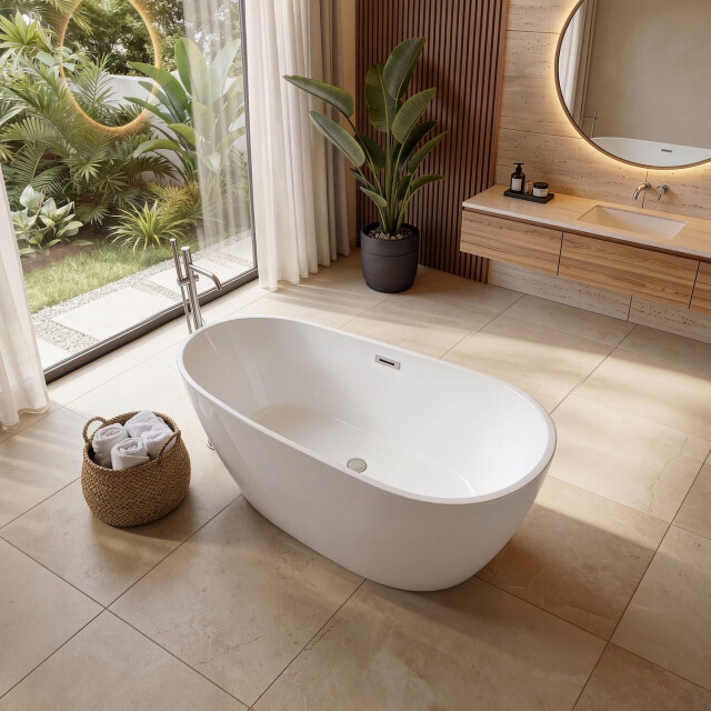 Badplaats Ligbad peru 170 x 80 x 58 cm vrijstaand bad hoogglans 3267963 large