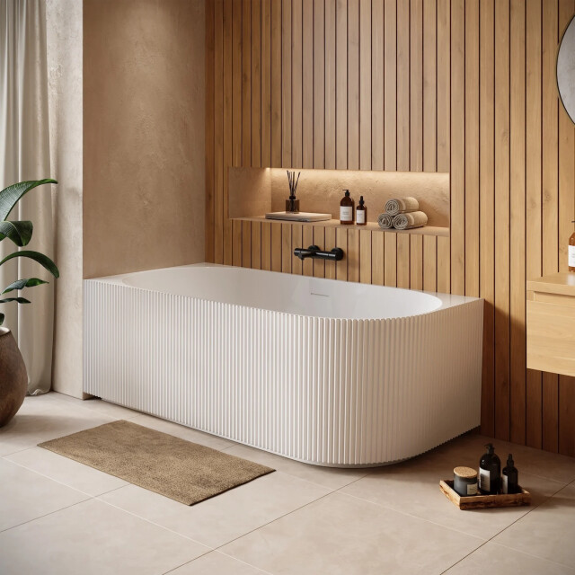 Badplaats Ligbad havana 170 x 80 x 58 cm half vrijstaand bad hoogglans 3202077 large