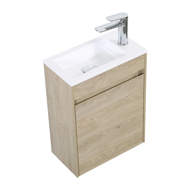 Badplaats Toiletmeubel sinta 40 x 22 cm kastanje fonteinmeubel met 3524152 large
