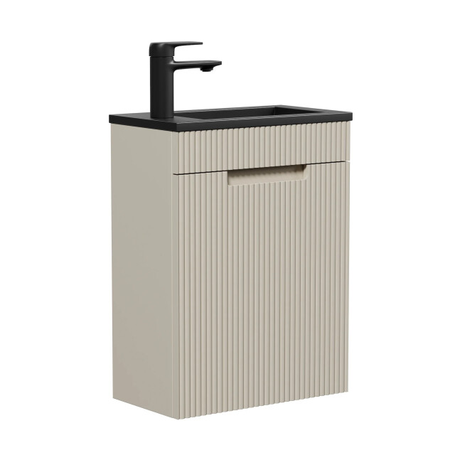 Badplaats Toiletmeubel thermis 40 x 22 cm - fonteinmeubel met zwarte 3523664 large