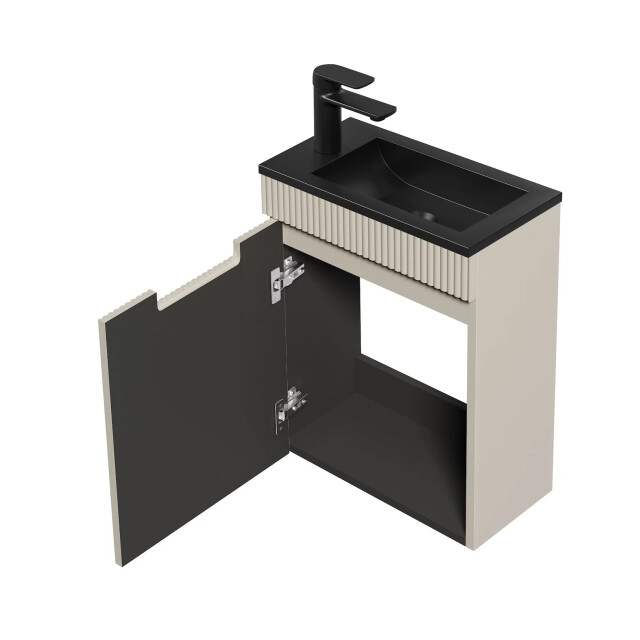 Badplaats Toiletmeubel thermis 40 x 22 cm - fonteinmeubel met zwarte 3523664 large