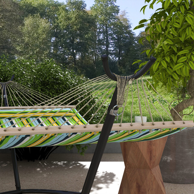 4goodz Hangmatstandaard met wielen verstelbaar 290x120x115 cm - 3524550 large