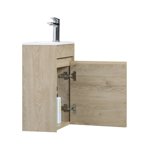 Badplaats Toiletmeubel sinta 40 x 22 cm kastanje fonteinmeubel met 3524152 large