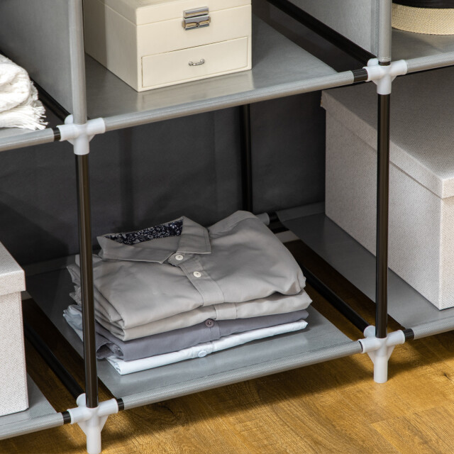 4goodz Stoffen kledingkast met stof opvouwbaar 125x43x162,5 cm - 3524710 large