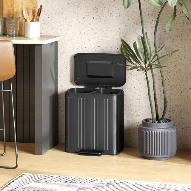 4goodz Pedaalemmer met 2x20 ltr bakken soft-close deksel - 3523670 large