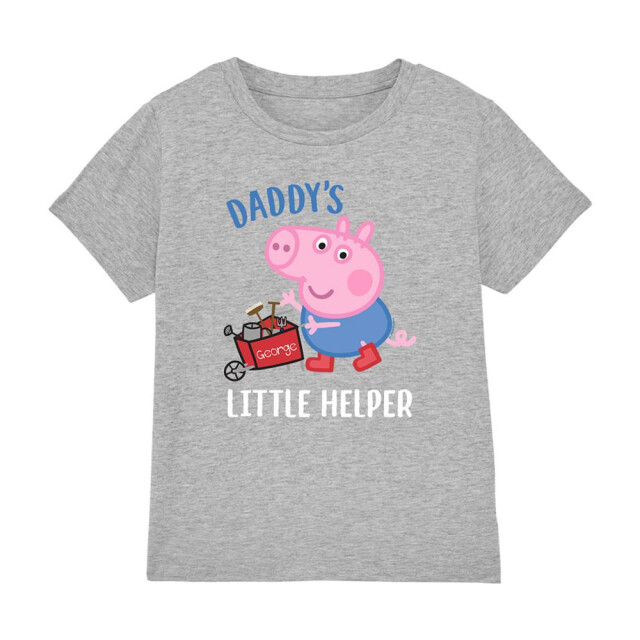 Peppa Pig Kinderen/kinderen papa's kleine helper t-shirt UTTV23009_heathergrey large
