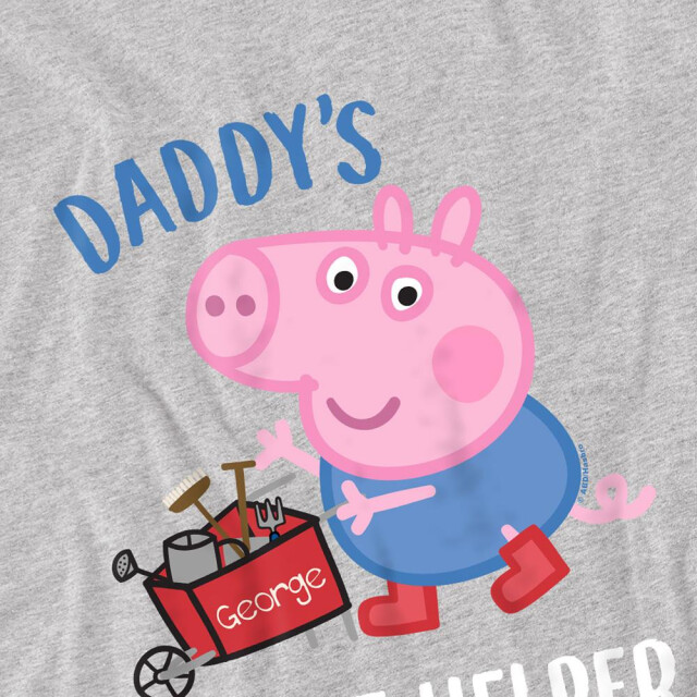 Peppa Pig Kinderen/kinderen papa's kleine helper t-shirt UTTV23009_heathergrey large