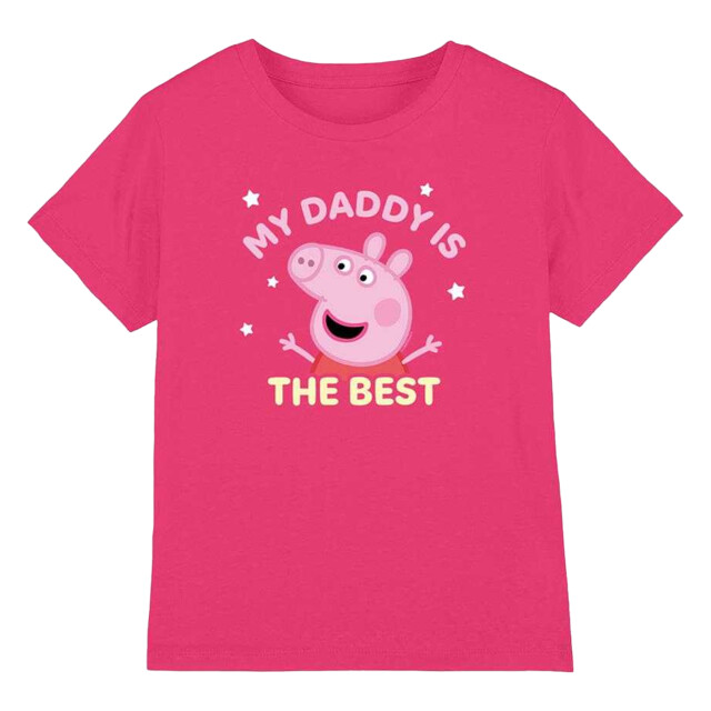 Peppa Pig Meisjes mijn papa is de beste t-shirt UTTV25842_fuchsia large