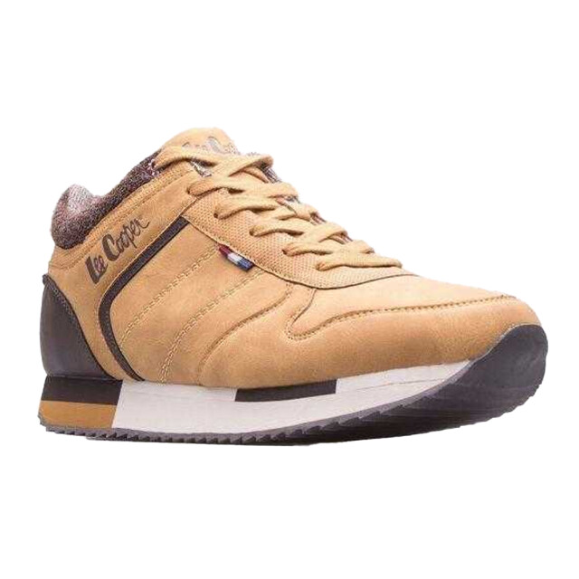 Lee Cooper Heren logo leren wandelschoenen UTPP7782_brown large