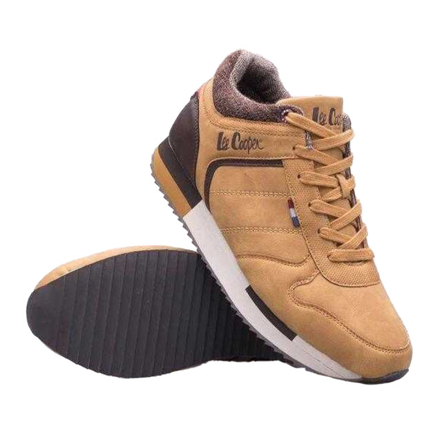 Lee Cooper Heren logo leren wandelschoenen UTPP7782_brown large