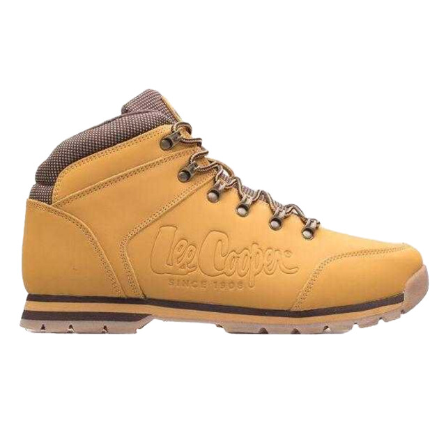 Lee Cooper Heren logo leren wandelschoenen UTPP7782_yellow large