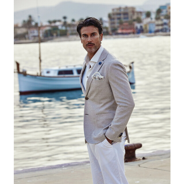 Blue Industry Het geweven colbert | JBIS26-M2 large