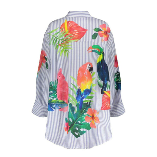 Geisha Blouse stripes birds dessin 4309.09.0051 large