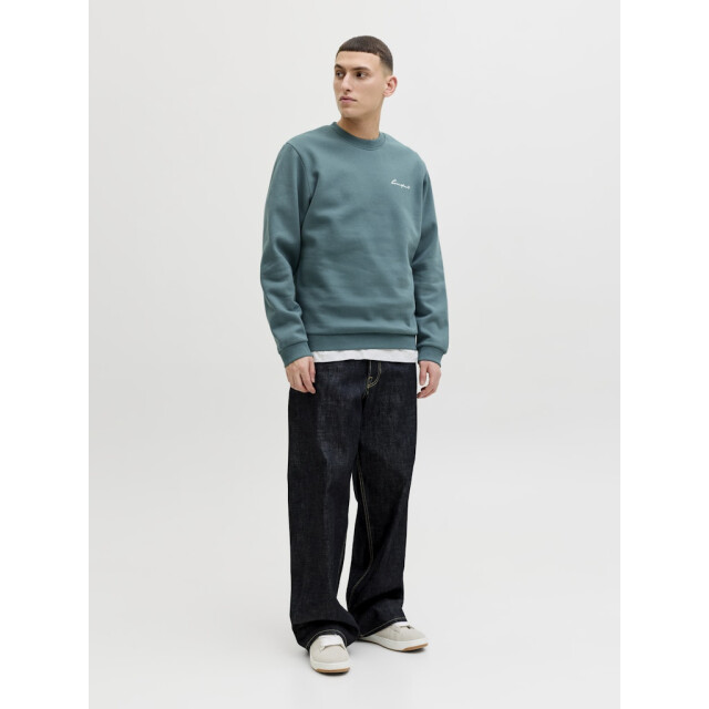 Jack & Jones Jcodust script sweat crew neck esmerald 5209.24.0011 large