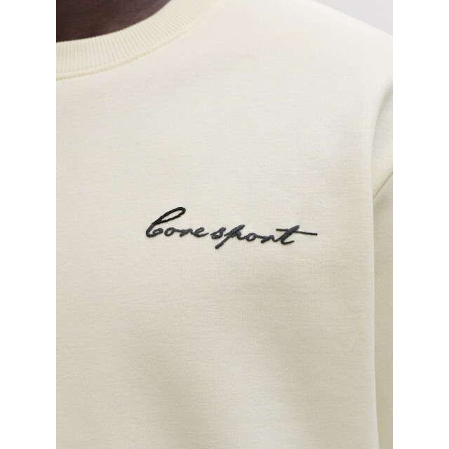 Jack & Jones Jcodust script sweat crew neck off-white 5209.02.0002 large