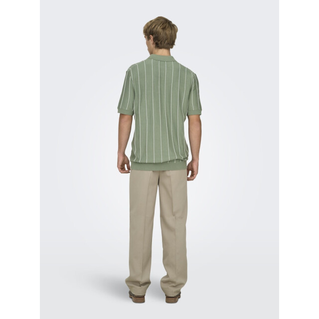 Only & Sons Onssaim reg 12 stripe ss polo knit dessin 5369.29.0020 large