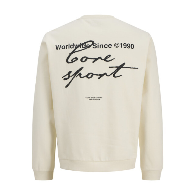 Jack & Jones Jcodust script sweat crew neck off-white 5209.02.0002 large