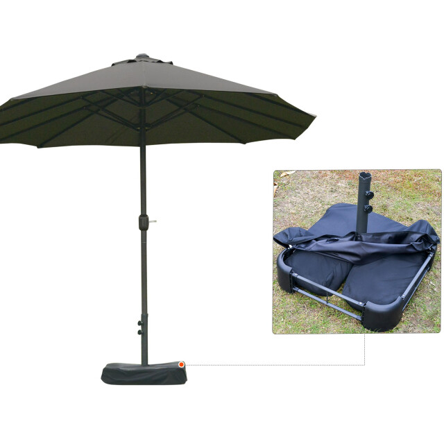 4goodz Duo-parasol-set met parasolvoet 460x270 cm brede parasol - 3527281 large