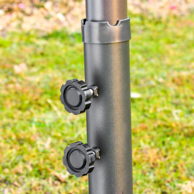 4goodz Duo-parasol-set met parasolvoet 460x270 cm brede parasol - 3527281 large