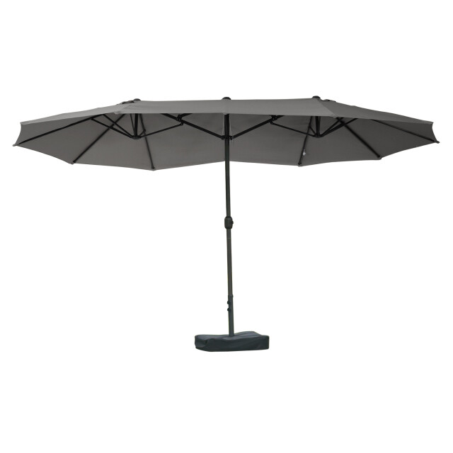 4goodz Duo-parasol-set met parasolvoet 460x270 cm brede parasol - 3527281 large
