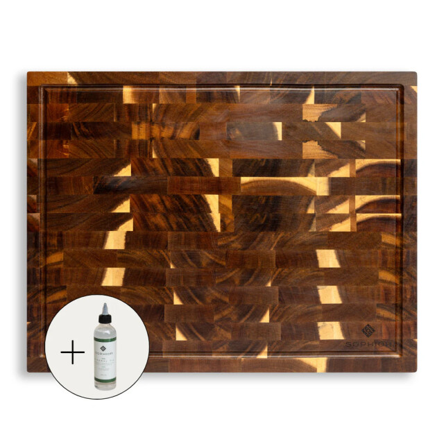 Sophior Hakblok van acacia hout met sapgeul 3201957 large