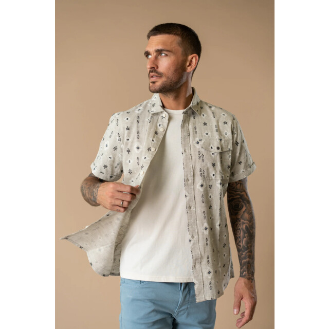 Petrol Industries Heren overhemd m-1060-sis412 7130 light tan Petrol M 1060 SIS412 7130LightTan large