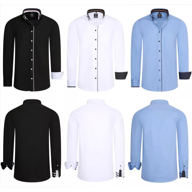 Rusty Neal Rustyneal herenoverhemd - harde kraag katoen R-11027-3 large