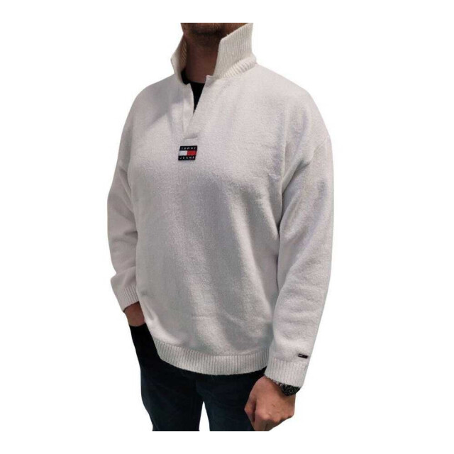Tommy Hilfiger Heren tommy jeans sweatshirt met kraag UTNA1325_white large