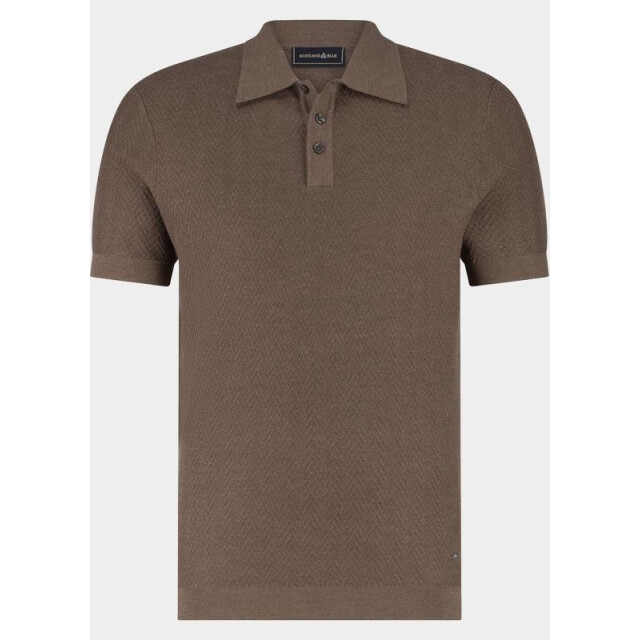 Bos Bright Blue Scotland blue polo heren keane knitted polo ss spe26106ke39sb/2002 205750 large