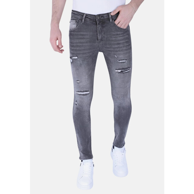 Local Fanatic Stonewashed slimfit jeans met stretch LF-DNM-1093 large