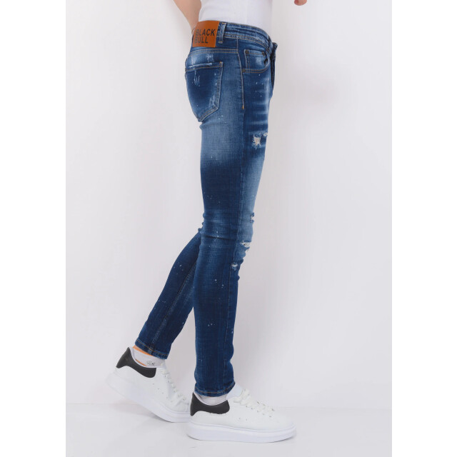 Local Fanatic Paint splatter ripped jeans slim fit LF-DNM-1075 large