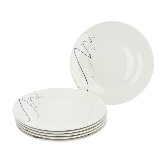 Luzzo ® pica 18-delige serviesset 6-persoons met sierlijke strepen 3529747 large