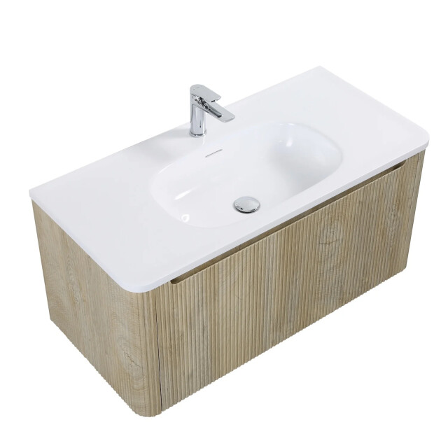 Badplaats Badkamermeubel set tundra 100 x 48 cm licht badmeubel met 3529375 large