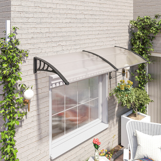 4goodz Deurluifel afdak 75x195x23 cm met uv- regen- en zonbescherming 3527307 large