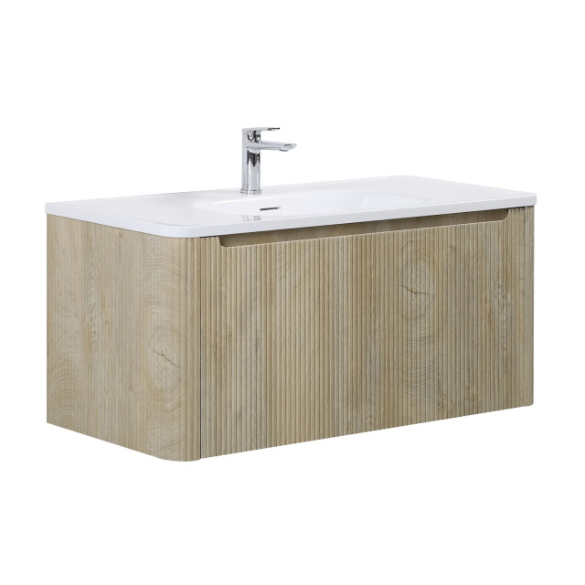 Badplaats Badkamermeubel set tundra 100 x 48 cm licht badmeubel met 3529375 large