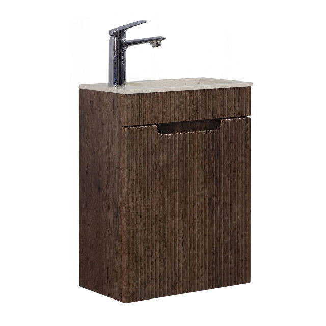 Badplaats Toiletmeubel thermis 40 x 22 cm bruin fonteinmeubel met 3529373 large