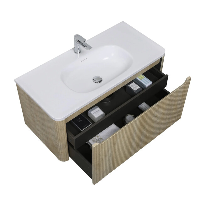 Badplaats Badkamermeubel set tundra 100 x 48 cm licht badmeubel met 3529375 large