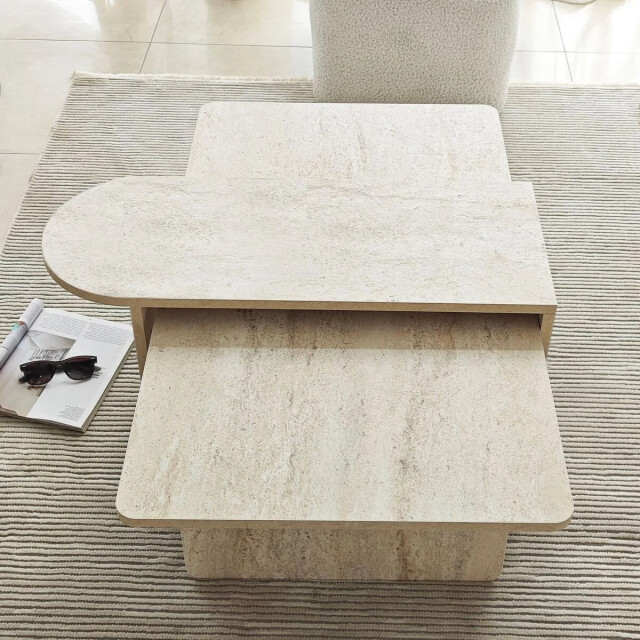 CaliCosy Salontafels set van 2 asymmetrische bladen l105 cm livia 3529397 large