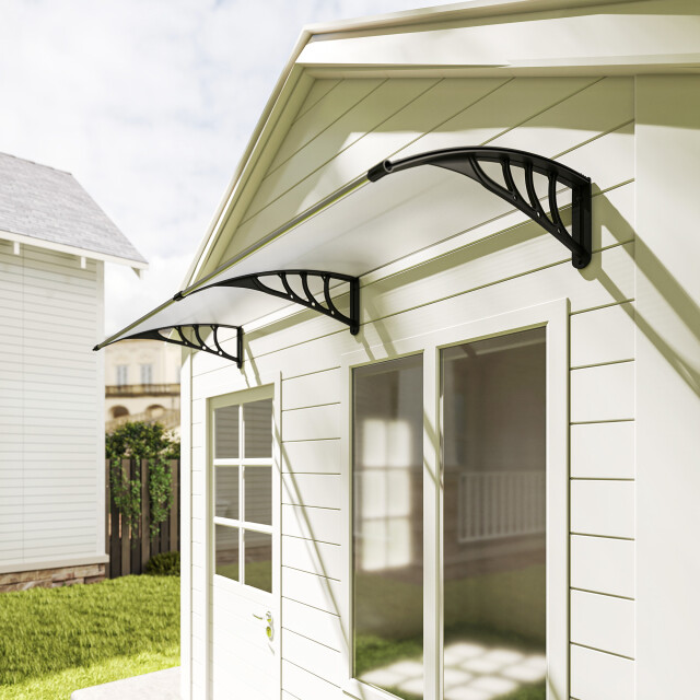 4goodz Deurluifel afdak 75x195x23 cm met uv- regen- en zonbescherming 3527307 large