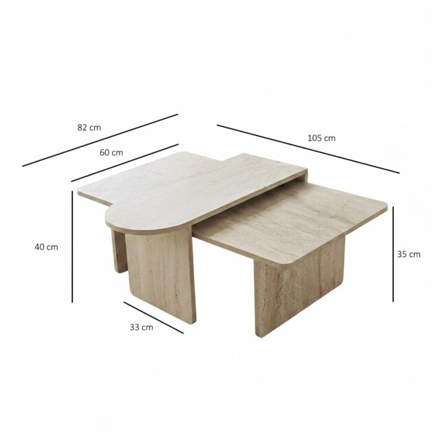 CaliCosy Salontafels set van 2 asymmetrische bladen l105 cm livia 3529397 large