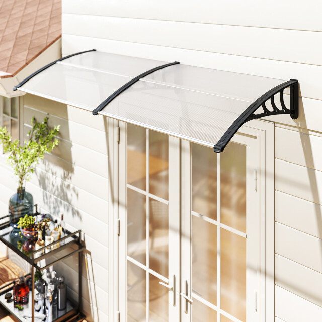 4goodz Deurluifel afdak 75x195x23 cm met uv- regen- en zonbescherming 3527307 large