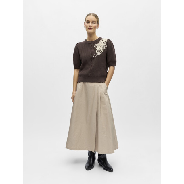 Object objstar s/s re knit pullover 143 23048339 seal brown 06712.849.0009 large