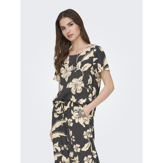 Jacqueline de Yong troya life s/s o-neck top wvn di 15347687 phantom 06613.949.0010 large